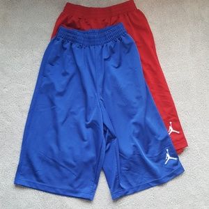 2-pair Air Jordan Athletic Shorts Size YXL